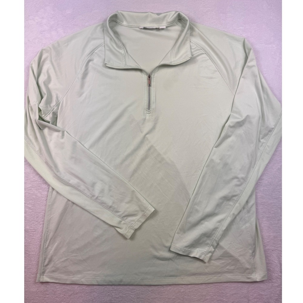 Lady Hagen Womens XXL Mint Green Quarter Zip Pullover Long Sleeve Golf Shirt